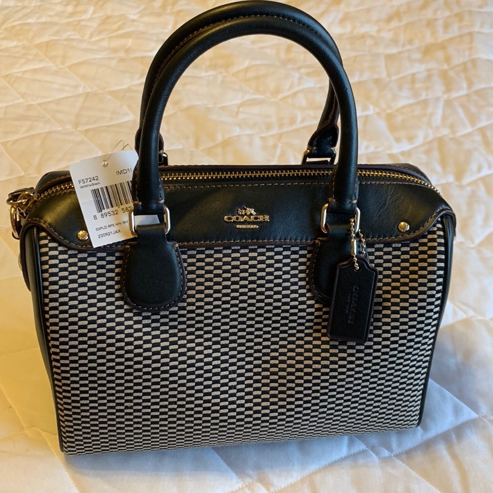 Coach - MINI BENNETT SATCHEL IN LEGACY JACQUARD (gold/milk)